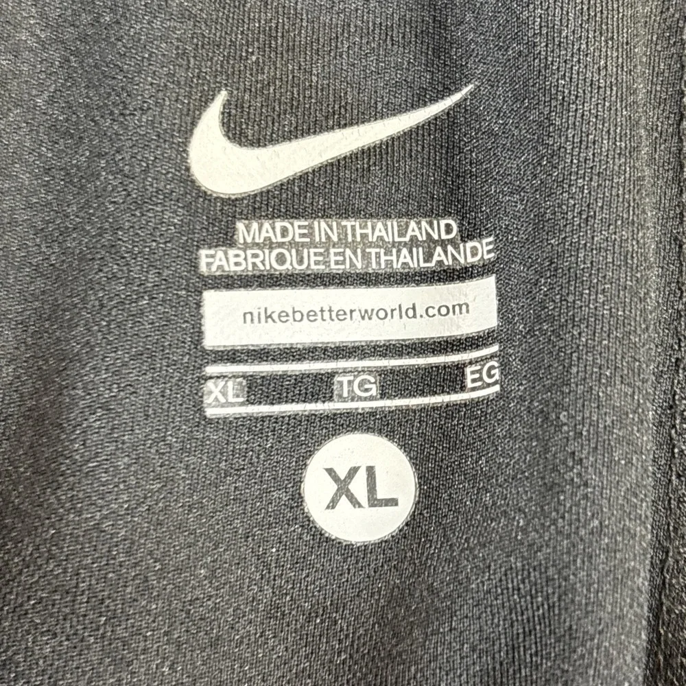 Nike‎ Dri-Fit Track Pants Men XL Black Logo 480238 Straight Pockets